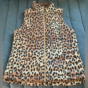 Land’s End Leopard Print Puffer Vest